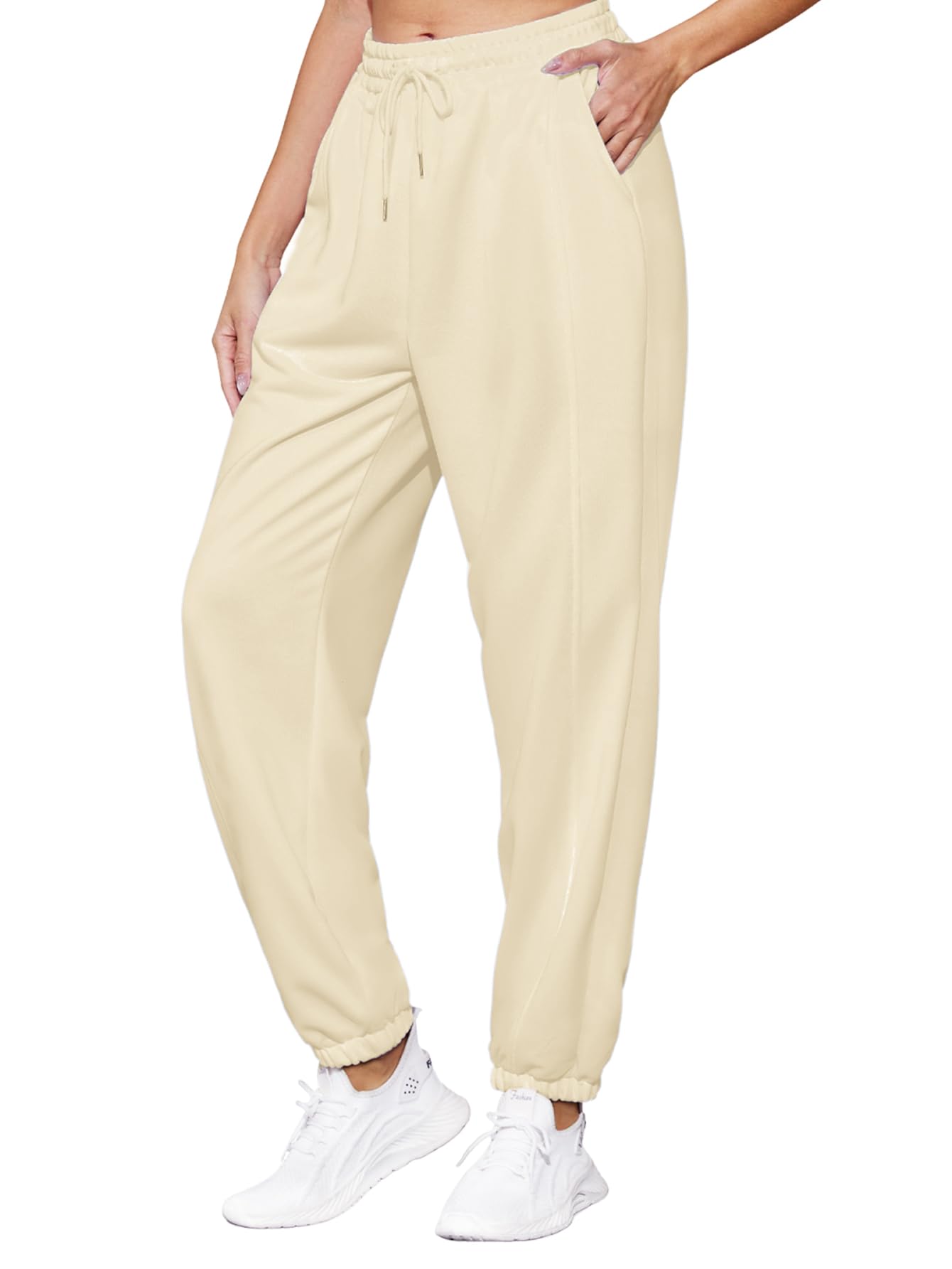 LIQIUMYY Women's High Waist Baggy Sweatpants Lounge Drawstring Workout Pants with Pockets Sweats for Women Running Joggers