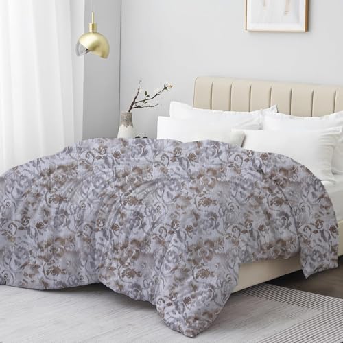 Image of LINENWALAS Premium Printed 100% Cotton Duvet Cover for Double Bed | Double Size Comforter Cover |Rajai Cover | Quilt Cover with Zipper Closure 90 x 100 Inches (Sand Stone, Double Size)