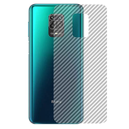 Kit 2x Películas Traseira Xiaomi Redmi Note 9S Skin Estilo Fibra de Carbono