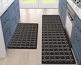 eqivei Kitchen Rugs Non Skid Washable Set of 2 PCS, 20'x 47'+20'x 32', Absorbent Runner Rugs Front of Sink, Kitchen Mats for Floor, Home Decor Accessories