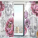 Material: 100 % Polyester, bequemer Stoff, die seidigen Vorhänge sind elegant in der Textur und fühlen sich weich an.