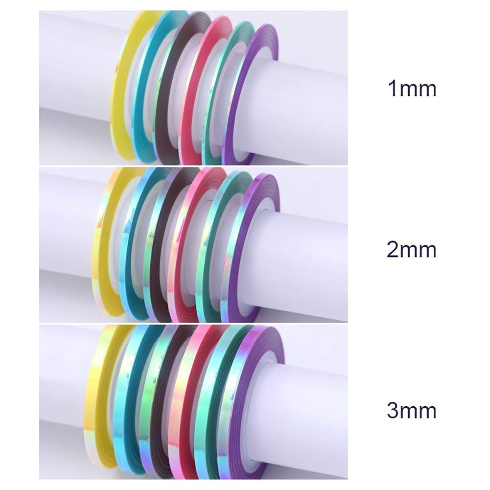 6 Rouleau Nail Art Autocollant DIY Manucure Nail Art Bonbons Couleur Rayures Bandes Ligne Autocollants Stickers Manucure DécorationDesign de mode
