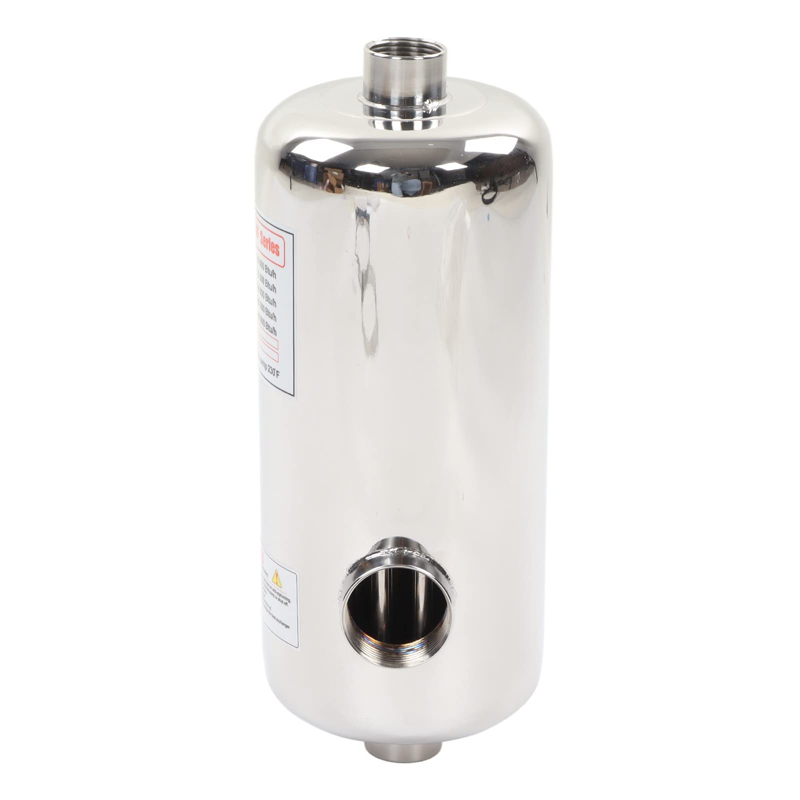 Fockety Intercambiador de Calor de Piscina, Intercambiador de Calor de Carcasa de Tubo de Acero Inoxidable de 40 KW, Intercambiador de Calor de Agua Salada para SPA, Piscina