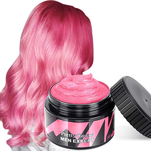 Temporary Hair Wax Color Pink washable Colored Hair Dye Wax Hairstyle Cream Instant Colored Hair Mud for Women Men Kids