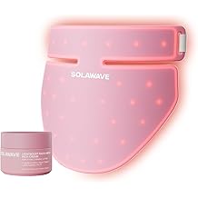 Solawave Neck & Chest Light Therapy Mask and LightBoost Face & Neck Rich Cream