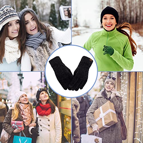 Guantes para mujer ViGrace de punto suave con forro térmico elegante 7