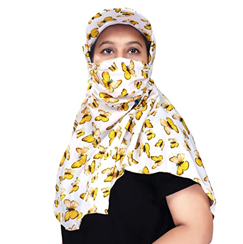 Image of Kavach Ready-to-wear Printed Fashionable full face covering comfortable soft Mask Scarf for pollution sun dust heat protection in summer