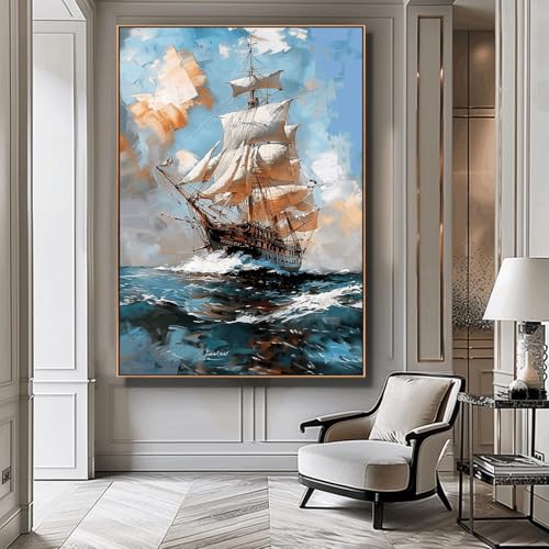 Affiches vintage de voiliers pour embellir un mur blanc