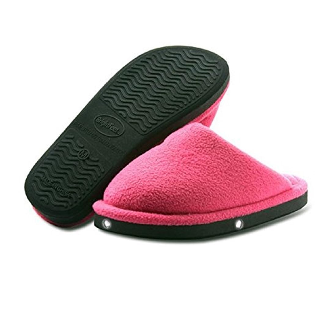 Bright Feet Lighted Slippers- Childrens- Pink (Medium 12-1)
