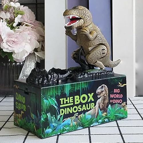 Figurine dinosaure coffre-fort pour argent : cadeau idéal de Noël et anniversaire - 7