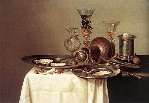 Peinture à l'huile faite main par des professeurs inspirée de Willem Claeszoon Heda
