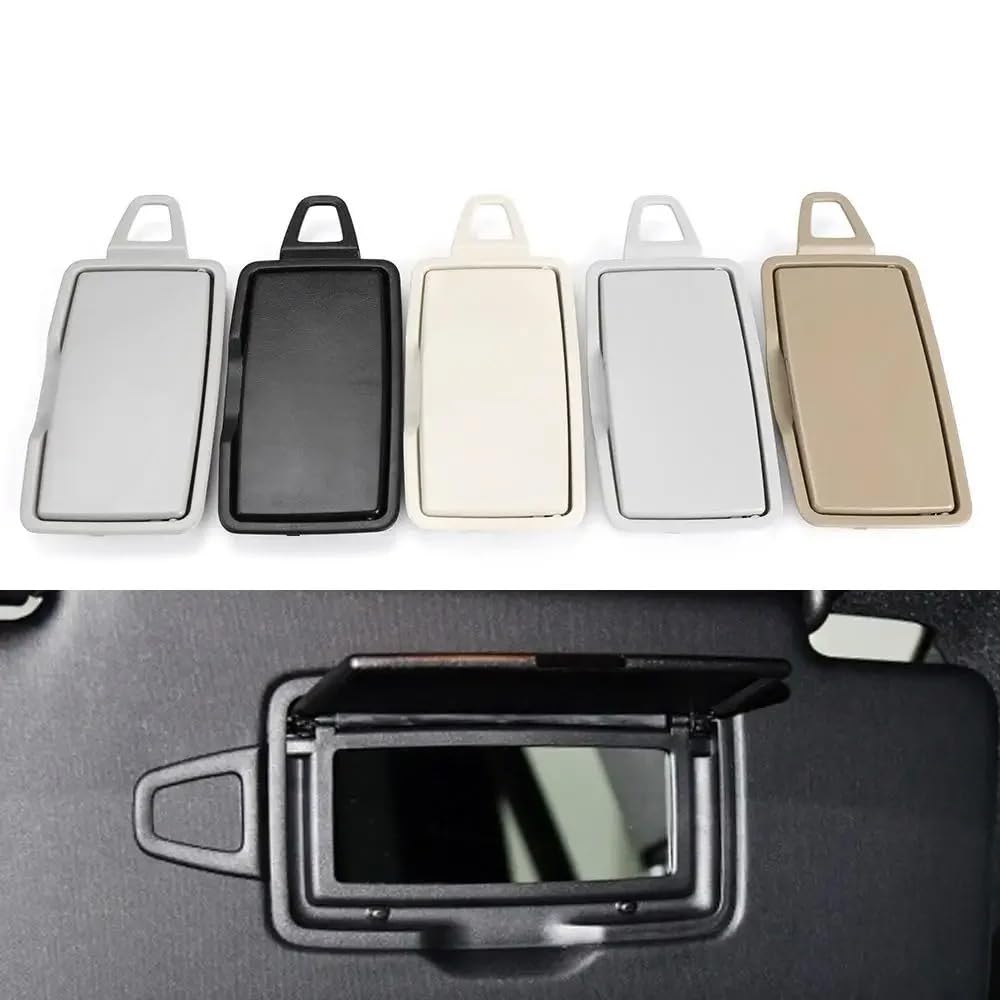 Sun Visor Vanity Mirror Cover For Mercedes W205 W166 W253 W292 C GLC Class (Front Left Beige) - Part #A1668100110, A1668100210, A2058107104