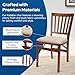 MECO Stakmore School House Wooden Folding Chairs with Padded Seats, Set of 2 - No Assembly Foldable Dining Chairs, Steel Folding Mechanism, Upholstered Cushion, Space-Saving, Fruitwood Frame
