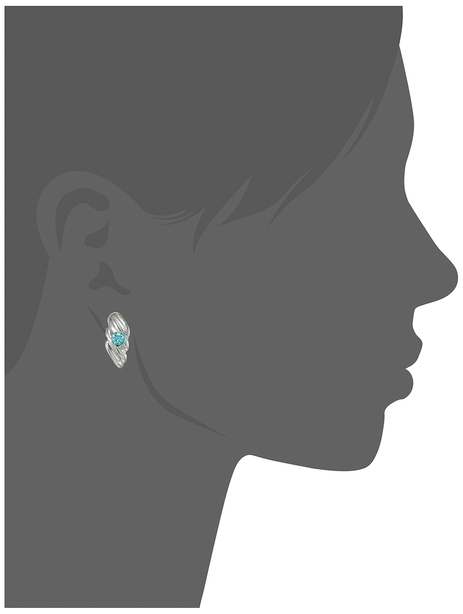 Rhodium Plated Zirconia Stud Earring