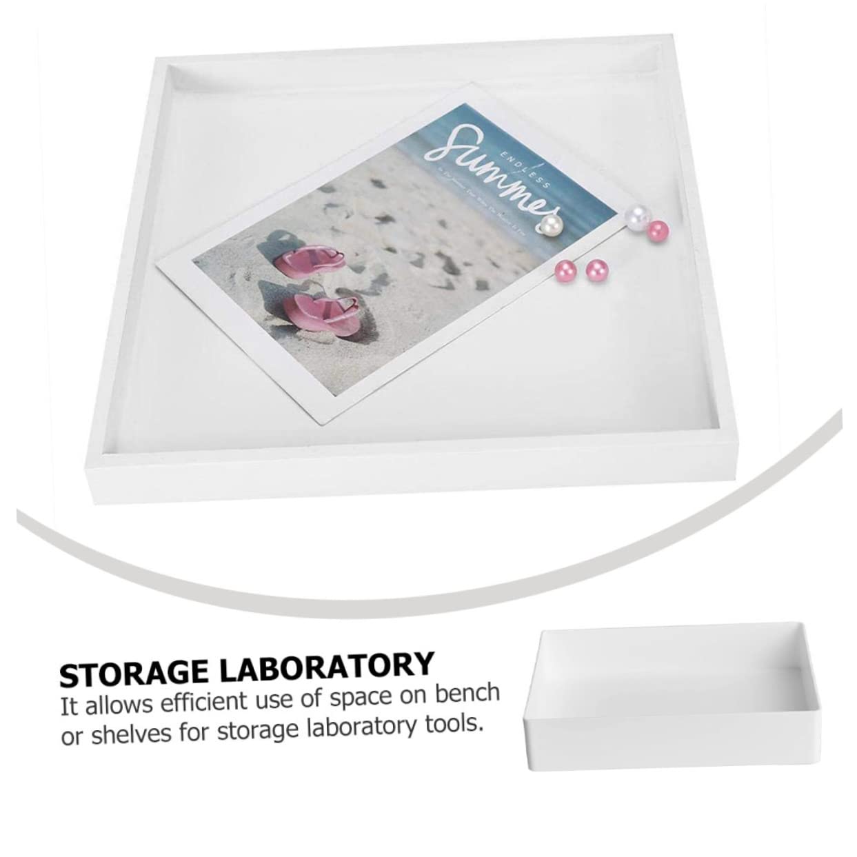 MAGICLULU Plateau de Rangement Blanc en Polypropylène PP, Étanche et Transportable, Organise Les Pipettes et Petits Consommables pour Laboratoire ou Bureau