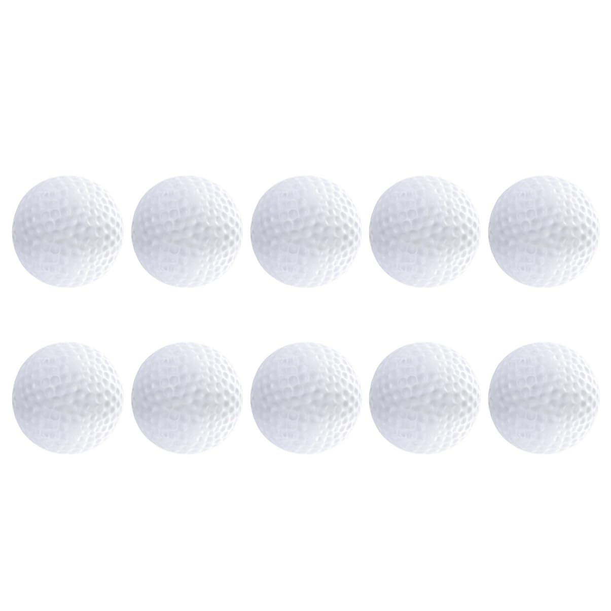 Toddmomy 10Pcs Lightweight Plastic Golf Practice Balls for Indoor Hollow Balls for Safe Swing Training and Skill Development White