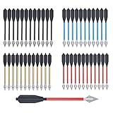 Lamehfyo 6.25 Inch Aluminum Crossbow Bolts Set with Sharp Metal Tip 50-80LB Mini Archery Crossbow Arrows for Shooting Target Practice Small Hunting Game (12pcs, Yellow)