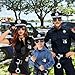 Orgoue Police Costume Accessories, Police Cop Costume for Kids Boys with Police Hat Police Badge Handcuffs Baton for Women Girls Adult for Halloween Black