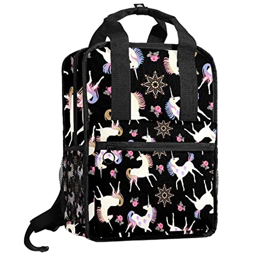Sac à dos licorne mystérieuse avec bretelles confortables