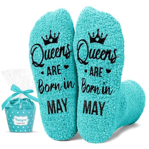 Image of HAPPYPOP Women Queen Birth Month Socks - Month Birthday Gifts, Socks for Her Female in Green