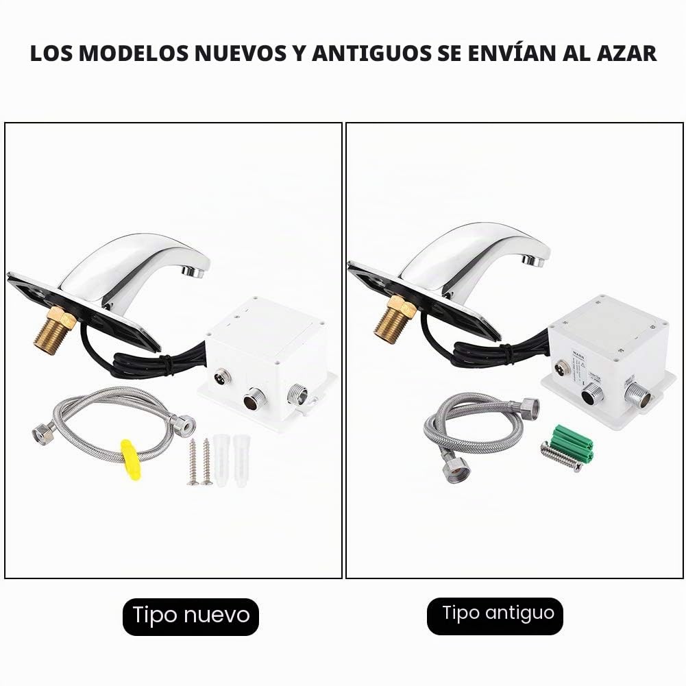 Grifo con sensor, grifo infrarrojo para lavabo, ahorro de agua, grifo de lavabo automático de inducción, grifo de baño con sensor automático