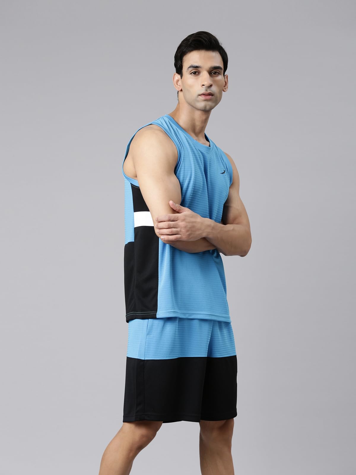 XTEP Blue & Black Sleeveless Polyester Basketball Sportswear & Uniform for Men -2XL 3