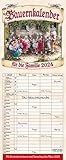 Format: 19 cm x 46 cm Bauernkalender für die Familie - Familienplaner 2024 für 4 Personen - Korsch-Verlag - Kalender mit 4 Spalten zum Eintragen - 19 cm x 46 cm