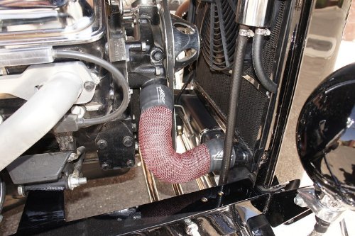 Hose Candy 311050005 Black Carbon Fiber Upper And Lower Radiator Hose Skin Kit With Black Heat Shrink #TOP3