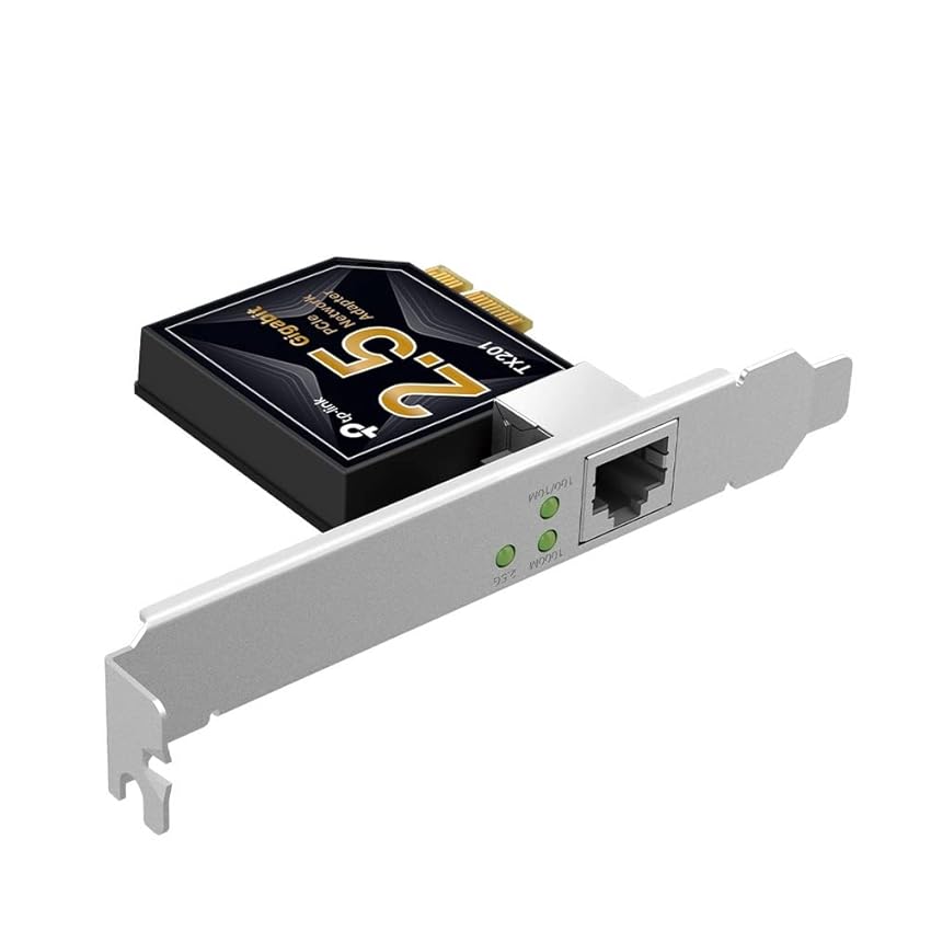 Immagine del prodotto TP-Link TX201 PCIe Adattatore 2,5 Gigabit, 100/1000/2500 Mbps, Scheda Di Rete E Adattatore Ethernet, RJ45 Con QoS, Ideale Per Giocatori E NAS/Host Server Connection, Supporta Windows 10, 11
