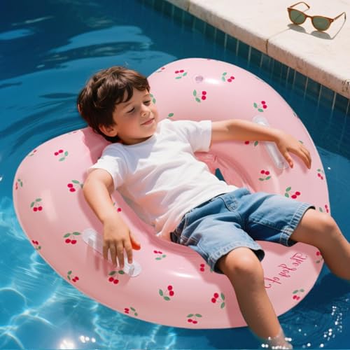 Bouée gonflable en cœur : flotteur piscine contre l'ennui des fêtes