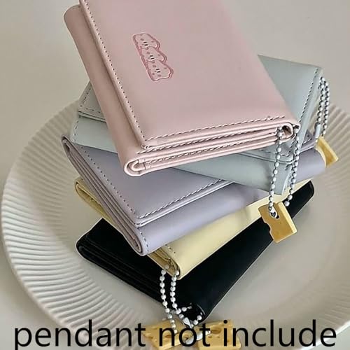 Mini 3 Folds Money Coin Purse Cheese Pendant PU Leather Credit Card Holoder INS Style Wallet Money Bag for3