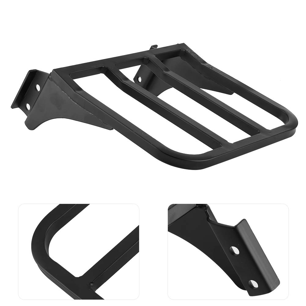 OUKENS Portapacchi per moto, Portapacchi posteriore Sissy Bar per schienale moto adatto per XL/FLST/FLSTC/FLSTSC