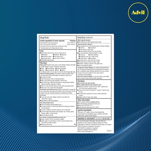 Advil Mini Liqui-Gels, Ibuprofen 200mg, Pain Relief, 8 Count - image 9