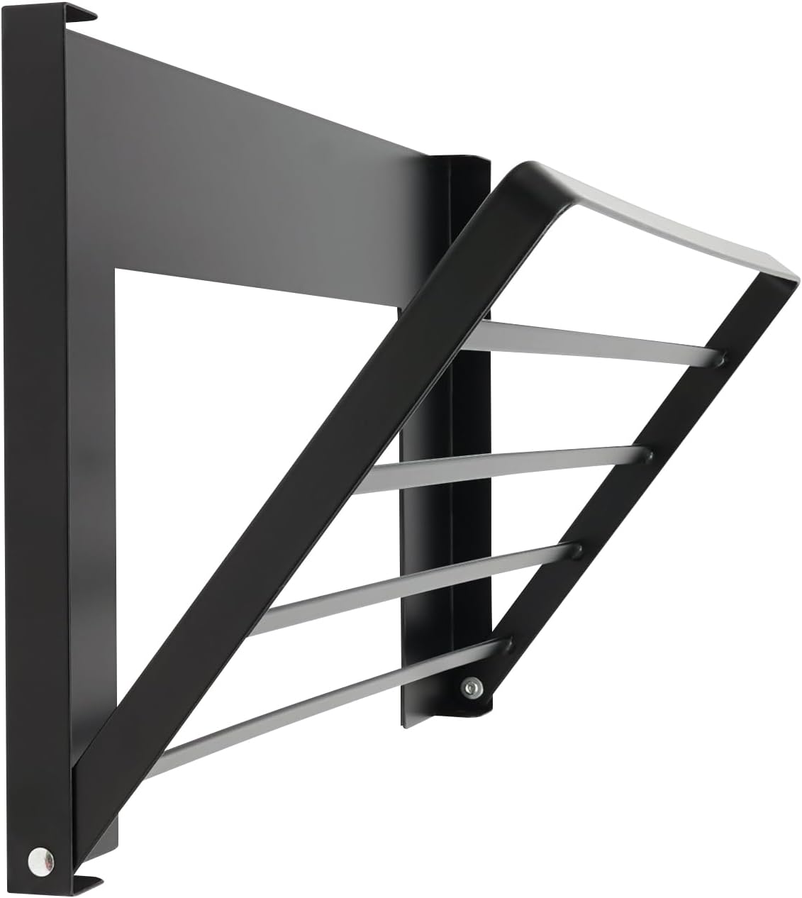 Magnetic Folding Shelf, Magnetic Multi-Purpose Organizer Shelf Magnet Rack Mount on Washing Machine or Fridge, Durable Folding Rack for Laundry Room, Bathroom, Kitchen (Black)