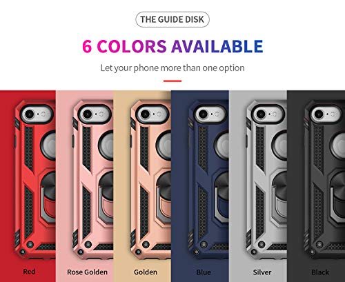 Korecase for iPhone 8 Case Screen Camera Protection Military Armor Dual Layer Protective Cover Ring Kickstand Compatible with iPhone 6 6s & iPhone 7 8 Black by Korecase - Image 3