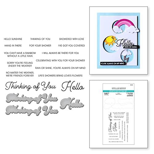 Spellbinders I've Got You Covered Clear Stamp & Die Set from Showered with Love Collection by Vicki Papaioannou, Metal Acrylic, ONE