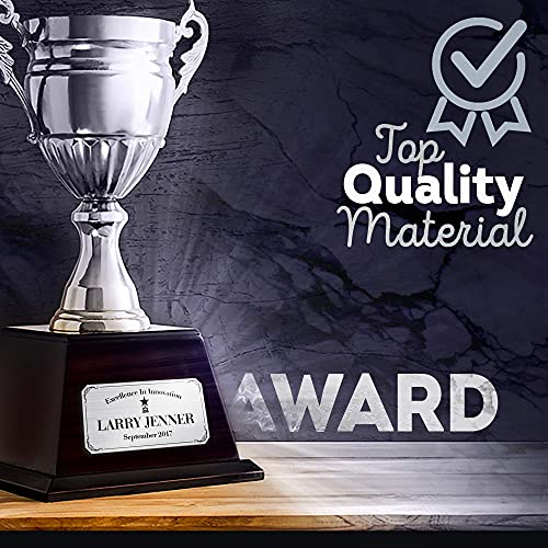Engraved Name Plate, Personalized/Customized Plate for Memorial, Urn, Trophy, Picture Display, Mailbox, Laser Engraved - 2x4 inch, 18 Colors - Made by My Sign Center, USA, Acrylic (Elegant)