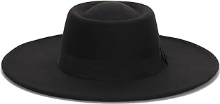 Women Fashion Felt Church Hats Classic British Style 9.5CM Wide Brim Top...