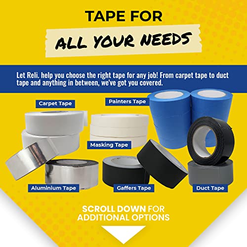 Reli. Masking Tape, Beige | 0.75" X 55 Yards (825 Yards Total) | 15 Rolls - Bulk | Masking Tape 3/4 Inch For Painting, General Purpose, Home, Automotive | Painting/Masking Paper Tape | Beige/White #TOP5