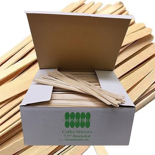 Perfect Stix Wooden Coffee Stirrer Stick, 7-1/2" Length (Pack of 1,000) (FS204-1000)