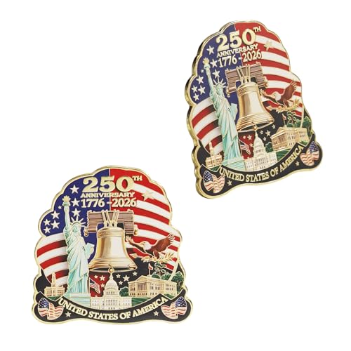Imanes decorativos para nevera USA 250 Aniversario, pack 2 miniatura 2