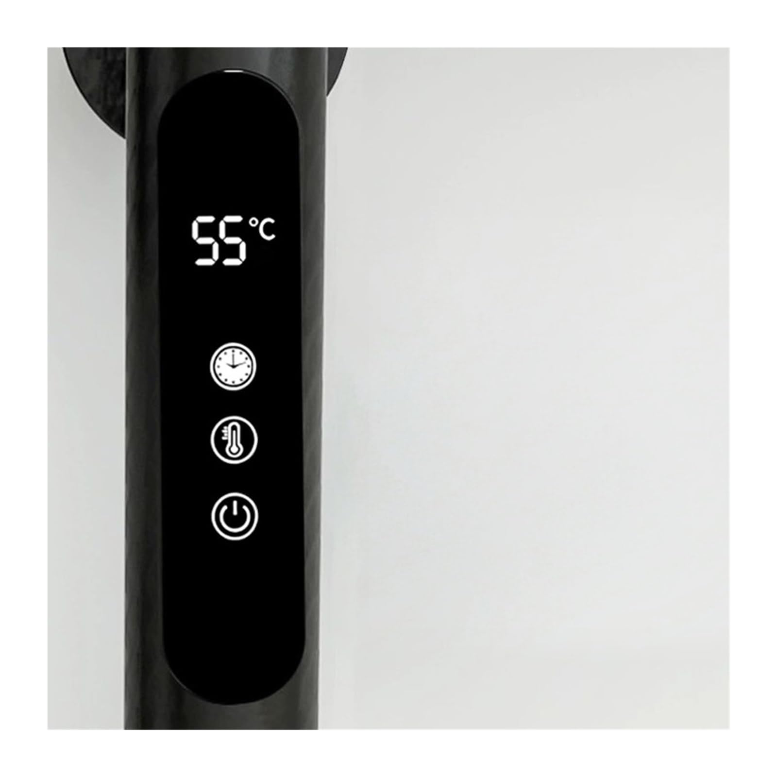 Portasciugamani riscaldato elettrico a parete Scaldasalviette girevole a 5 barre con timer da bagno a risparmio energetico(Black,US_220V)