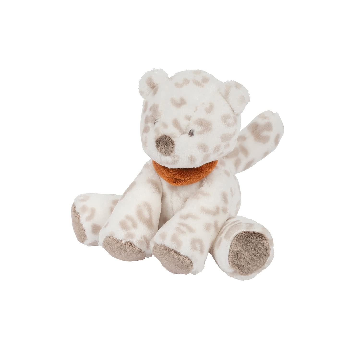 Nattou Cuddly Toy, Snow Leopard Jungo, Companion from Birth, Approx. 15 cm, PETA-Tested and Vegan, Boris & Jungo, White