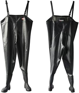 Chest Waders for Men Women Waterproof Lightweight Wading Boots Non-slip Oxford Bootfoot for Fishing & Hunting (Black US7.5/EU39/UK6.5)