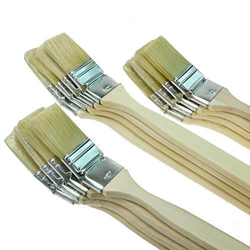 ROTIX - 98116 Lot de 12 pinceaux pour radiateur - Poils en polymix épais de 35 mm.