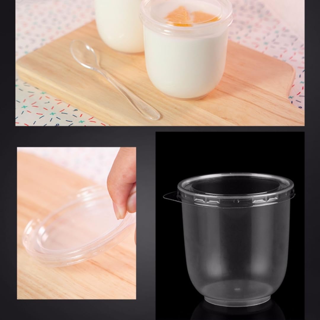 Amazon | Akasooda デザートカップ 50個 蓋付き プラスチックカップ
