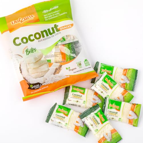 Dulzura Coconut Snacks - Light and Flaky Coconut Treats - 3.4 oz (Pack of 1)