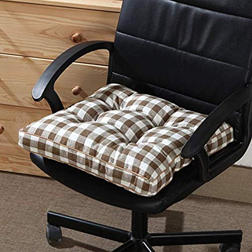 Coussin rehausseur antidérapant rembourré 5 cm en treillis carré pour chaise