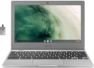 SAMSUNG 2020 Chromebook 4 Laptop Computer 11.6" HD Display, Intel Celeron N4000 Processor, 4GB RAM, 16GB eMMC, HD Webcam, Intel HD Graphics, Chrome OS, Platinum Titan, 32GB Snow Bell USB Card