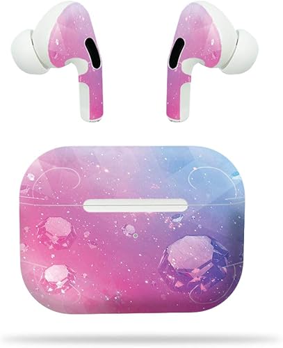 MightySkins - Compatible con Apple Airpods Pro - Pink Diamond Funda protectora de vinilo duradera y única Fácil de aplicar, quitar y cambiar de